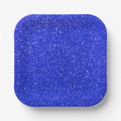 Bright Blue Glitzer Pappteller (Vorderseite)