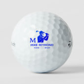 Bright Blue Golfer Golfball (Vorderseite)