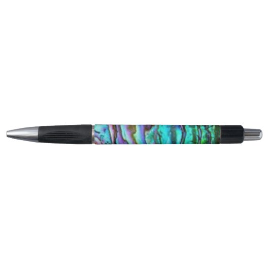 Bright Blue Green Paua Abalone Muschel Pen Kugelschreiber (Vorderseite)