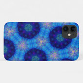 Bright Blue Hexagon Kaleidoscope Pattern Case Mate (Rückseite (Horizontal))