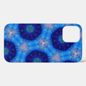 Bright Blue Hexagon Kaleidoskop Muster Case-Mate iPhone Hülle (Rückseite (Horizontal))