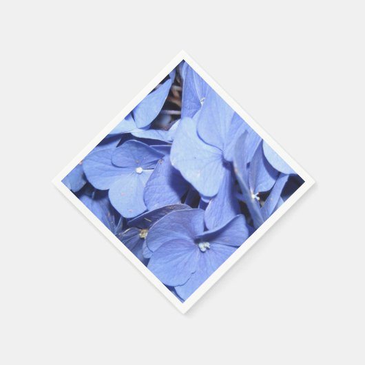 Bright Blue Hydrangea Standard Cocktail Napkins Serviette (Ecke)