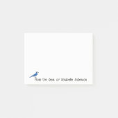 Bright Blue Jay Personalize Notes Post-it Klebezettel (Vorderseite)