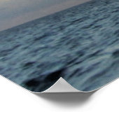 BRIGHT BLUE JOHN 3:16 OCEAN FOTO DESIGN POSTER (Ecke)