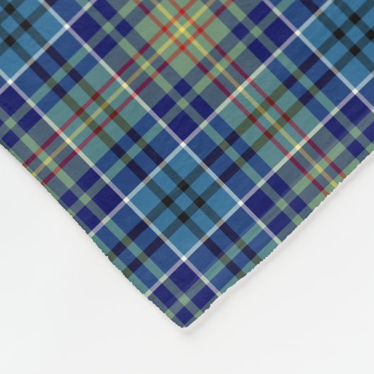 Bright Blue Kariert O'Sullivan Tartan Fleecedecke (Ecke)