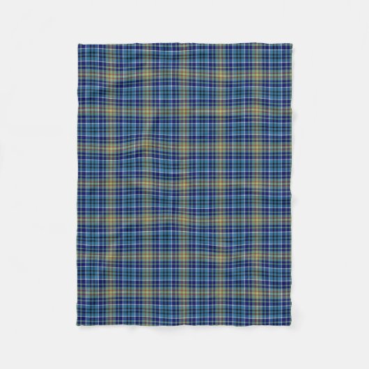 Bright Blue Kariert O'Sullivan Tartan Fleecedecke (Vorderseite)
