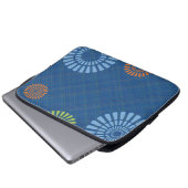 Bright Blue Kariert Scottop Computer Sleeve (Vorne Knopf)