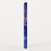 Bright Blue & Lila Abstrakte Alkoholtinte Monogram Case-Mate iPhone Hülle (Hinten/Rechts)