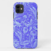 Bright blue-Lilac floral pattern Case-Mate iPhone Hülle (Rückseite)