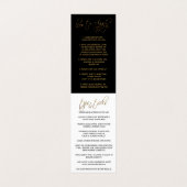 Bright Blue Lips & Gold Confetti Instruktionen Visitenkarten (Innenseite Aufgefaltet)