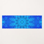 Bright Blue Mandala Yogamatte (Vorderseite (Horizontal))