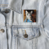 Bright Blue Mit Augen Kitten Button (Beispiel)