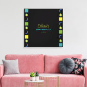 BRIGHT BLUE MITZVAH Bat Bar Mitzvah Sign up Board Leinwanddruck (Insitu (Wohnzimmer))