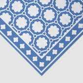 Bright Blue Modern Bone Inlay Decoupage Paper Seidenpapier (Detail)