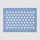 Bright Blue Modern Bone Inlay Decoupage Paper Seidenpapier (Vorderseite)