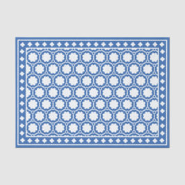 Bright Blue Modern Bone Inlay Decoupage Paper Seidenpapier