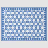 Bright Blue Modern Bone Inlay Decoupage Paper Seidenpapier (Vorderseite)