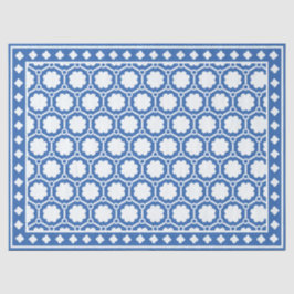 Bright Blue Modern Bone Inlay Decoupage Paper Seidenpapier