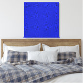 Bright Blue Modern Geometric Abstrakt Wave Muster Leinwanddruck (Insitu (Schlafzimmer))