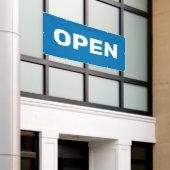 Bright Blue OPEN Banner (Äußeres Gebäude)