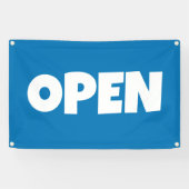 Bright Blue OPEN Banner (Horizontal)