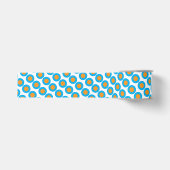 Bright Blue Orange Polka Dots Modern Funky Ripsband (Vorderseite)