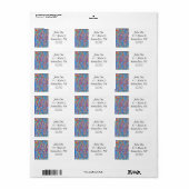 Bright Blue Paint Spritzer Abstrakt Adressaufkleber (Vorne)