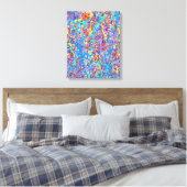 Bright Blue Paint Spritzer Abstrakt Leinwanddruck (Insitu (Schlafzimmer))