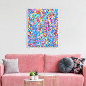 Bright Blue Paint Spritzer Abstrakt Leinwanddruck (Insitu (Wohnzimmer))