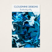 Bright Blue Paint Wirbel Earring Necklace Juwelen (Vorderseite)