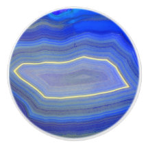 Bright Blue Polished Agate Slice