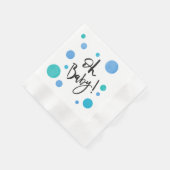 Bright Blue Polka Dot Baby Dusche Napkins Serviette (Ecke)