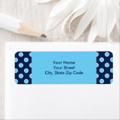 Bright Blue Polka Dots Adressetiketten (Insitu)