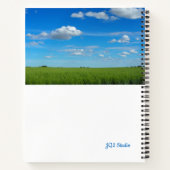 Bright Blue Prairie Sky Foto Spiral Notebook Notizblock (Rückseite)