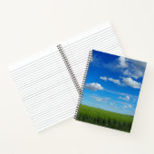 Bright Blue Prairie Sky Foto Spiral Notebook Notizblock (Innenseite)
