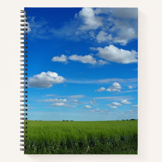 Bright Blue Prairie Sky Foto Spiral Notebook Notizblock (Vorderseite)