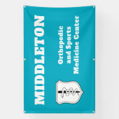 Bright Blue Promotional Business Banner with Logo (Vertikal)