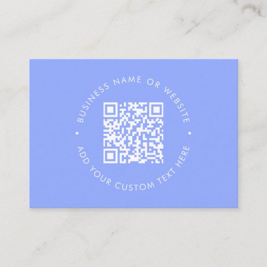 Bright Blue QR Code l Beruflich Trendclean Visitenkarte (Vorderseite)