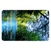 Bright Blue River Under Green Trees in Washington Magnet (Horizontal)