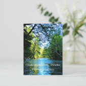 Bright Blue River Under Green Trees in Washington Postkarte (Stehend Vorderseite)