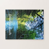 Bright Blue River Under Green Trees in Washington Puzzle (Horizontal)