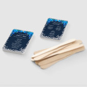 Bright Blue Rose Snowflake Weihnachtsprogramm Fächer (Non-assembled)