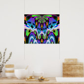 Bright Blue Ruffle Poster (Küche)