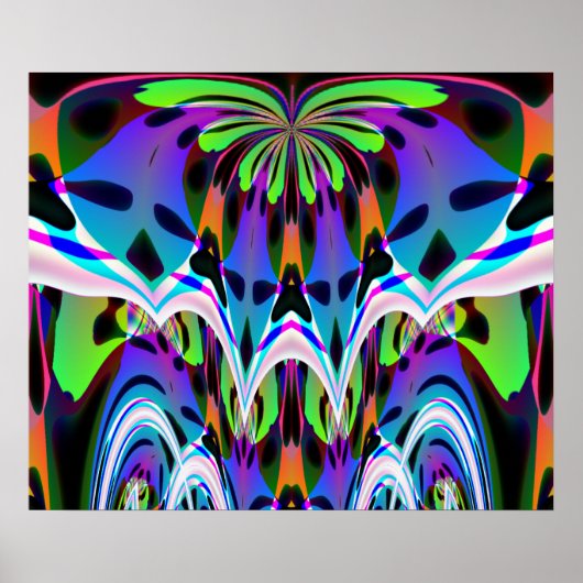 Bright Blue Ruffle Poster (Vorne)