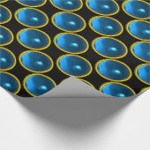 BRIGHT BLUE SAPPHIRE GEM STONES GESCHENKPAPIER (Ecke)
