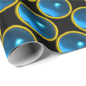 BRIGHT BLUE SAPPHIRE GEM STONES GESCHENKPAPIER (Rolleneckpunkt)