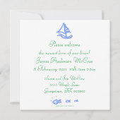 Bright Blue Songbird - Geburtsankündigung Ankündigung (Rückseite)