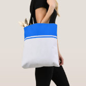 Bright Blue Top Racing Stripes White Color Block Tasche (Von Nahem)