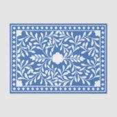 Bright Blue Traditional Bone Inlay Decoupage Paper Seidenpapier (Vorderseite)
