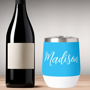 Bright Blue Trendy Customizable Name